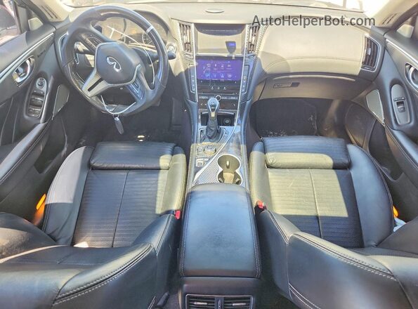 JN1EV7AR4KM555268 2019 INFINITI Q50 White წინა პანელის ხედი