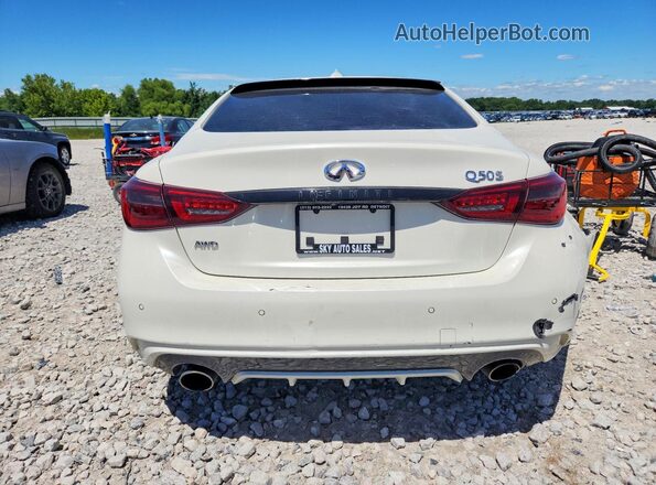 JN1EV7AR4KM555268 2019 INFINITI Q50 White უკანა ხედი