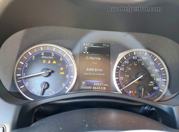 JN1EV7AR5HM832101 2017 INFINITI Q50 Silver Вид щитка приладів