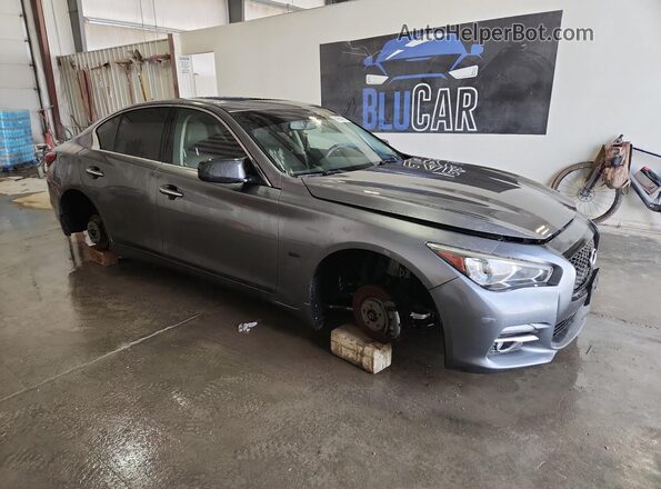 JN1EV7AR5HM841350 2017 INFINITI Q50 Gray Vista de la etiqueta del VIN