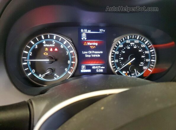 JN1EV7AR5JM610129 2018 INFINITI Q50 Black Vista del cuadro de instrumentos