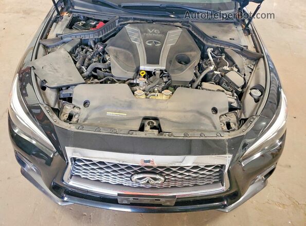 JN1EV7AR5JM610129 2018 INFINITI Q50 Black Vista interior trasera
