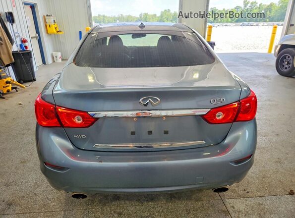JN1EV7AR6HM834200 2017 INFINITI Q50 Blue Вид ззаду