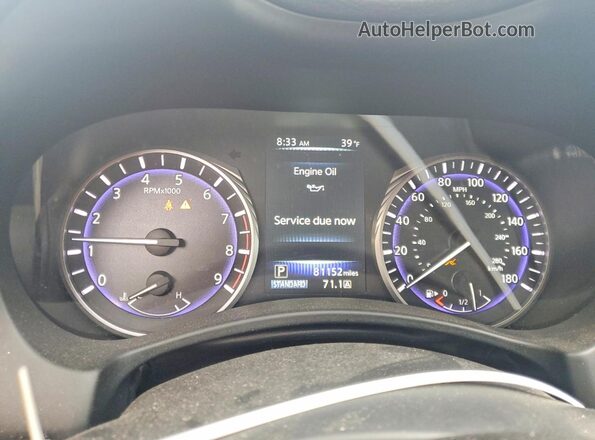 JN1EV7AR6HM840580 2017 INFINITI Q50 Brown Widok zestawu wskaźników