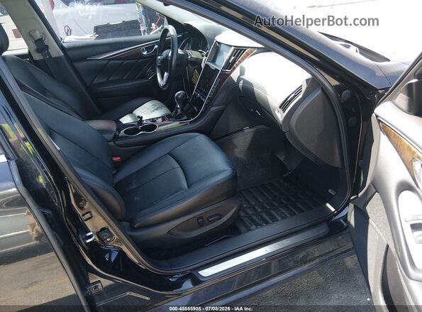 JN1EV7AR6JM433932 2018 INFINITI Q50 Черный Вид салона спереди
