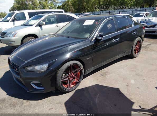 JN1EV7AR6JM433932 2018 INFINITI Q50 Черный Передняя левая четверть