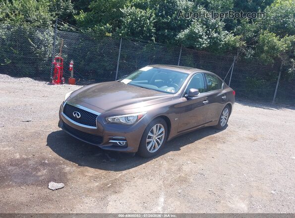 JN1EV7AR7HM831502 2017 INFINITI Q50 Brown წინა მარცხენა ხედი სამი მეოთხედიდან