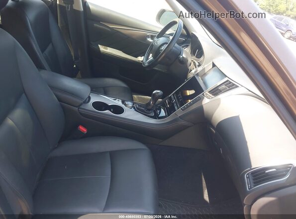 JN1EV7AR7HM831502 2017 INFINITI Q50 Brown წინა სალონის ხედი