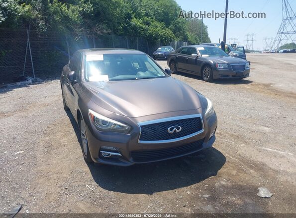 JN1EV7AR7HM831502 2017 INFINITI Q50 Brown წინა ხედი