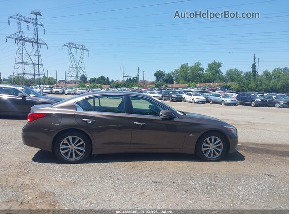 JN1EV7AR7HM831502 2017 INFINITI Q50 Brown უკანა სალონის ხედი