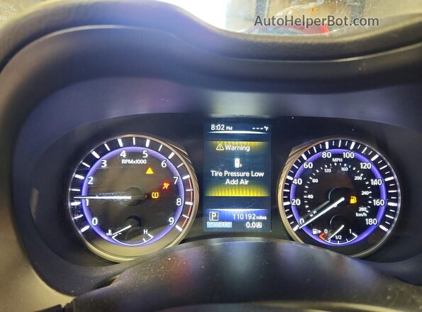 JN1EV7AR7HM841642 2017 INFINITI Q50 White Вид щитка приладів