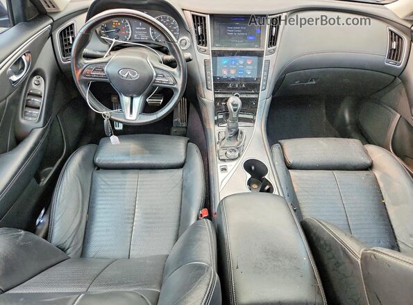 JN1EV7AR7KM591973 2019 INFINITI Q50 Black Вид панелі приладів
