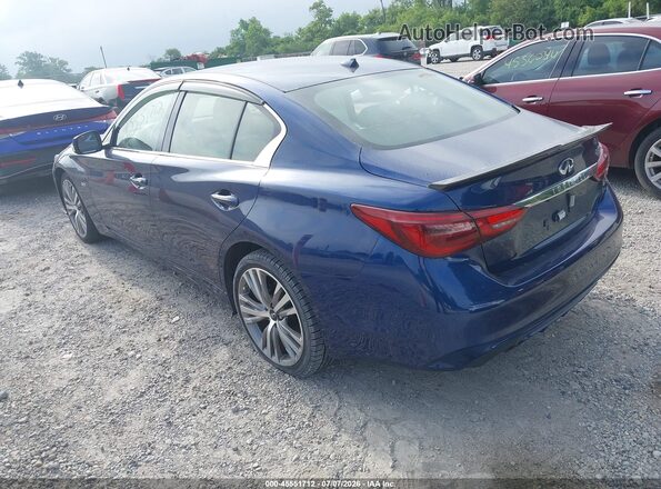 JN1EV7AR8JM439456 2018 INFINITI Q50 Blue Հետևի ձախ