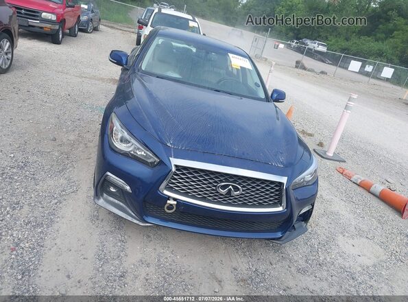 JN1EV7AR8JM439456 2018 INFINITI Q50 Blue Սարքավորումների վահանակի տեսք