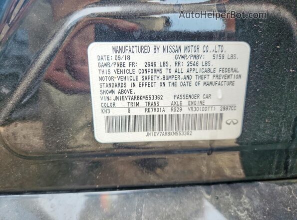 JN1EV7AR8KM553362 2019 INFINITI Q50 Black Շարժիչի բաժամունքի տեսք