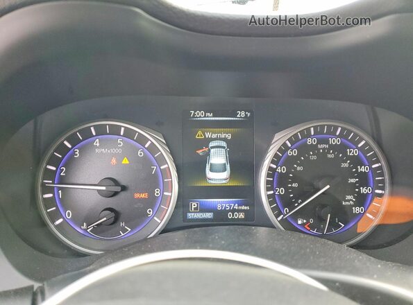 JN1EV7AR9HM836944 2017 INFINITI Q50 Gray Widok zestawu wskaźników