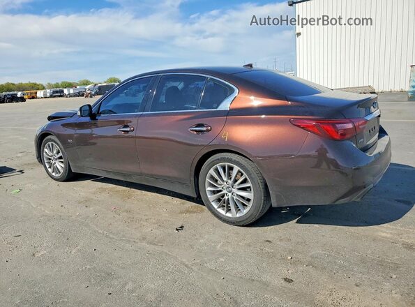 JN1EV7AR9JM432080 2018 INFINITI Q50 Brown Rear left