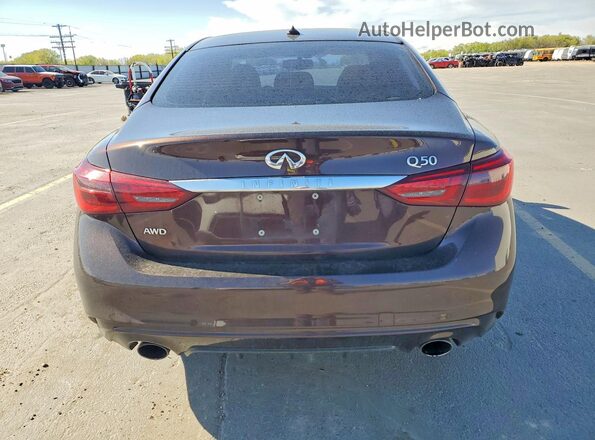 JN1EV7AR9JM432080 2018 INFINITI Q50 Brown Rear view
