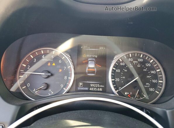 JN1EV7AR9JM432080 2018 INFINITI Q50 Brown Instrument cluster view