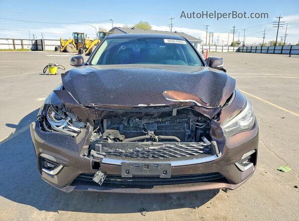 JN1EV7AR9JM432080 2018 INFINITI Q50 Brown Front view