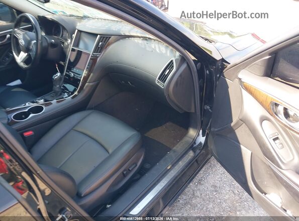 JN1EV7AR9JM436601 2018 INFINITI Q50 Black წინა სალონის ხედი