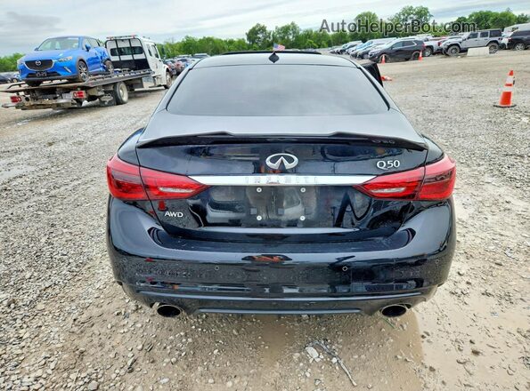 JN1EV7AR9JM440695 2018 INFINITI Q50 Black Հետևի տեսք