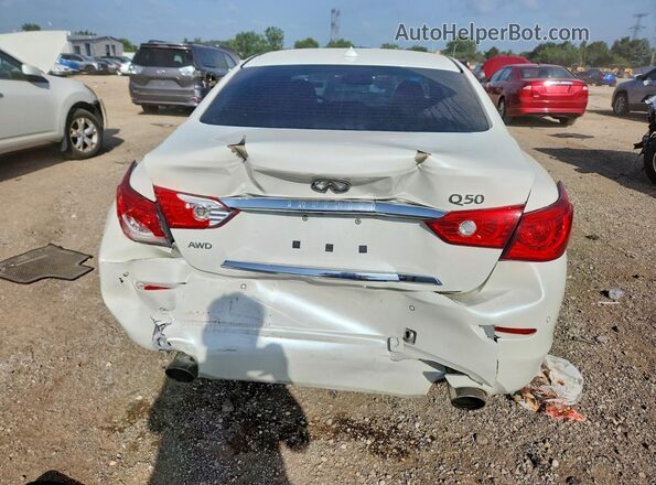 JN1EV7ARXHM835673 2017 INFINITI Q50 White Вид ззаду