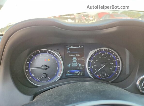 JN1EV7ARXHM835673 2017 INFINITI Q50 White Вид щитка приладів