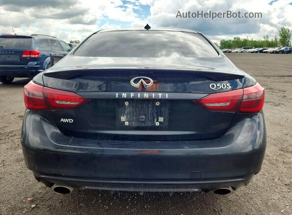 JN1EV7ARXJM444822 2018 INFINITI Q50 Black Вид ззаду