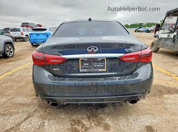 JN1EV7ARXJM445503 2018 INFINITI Q50 Black Vista trasera