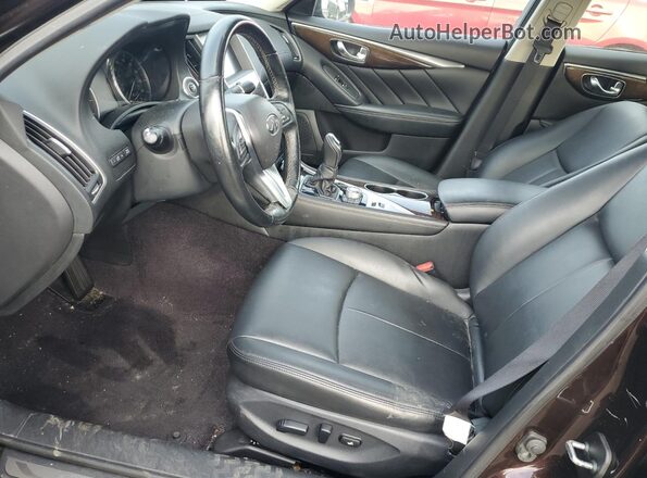 JN1EV7ARXKM557655 2019 INFINITI Q50 Brown წინა სალონის ხედი