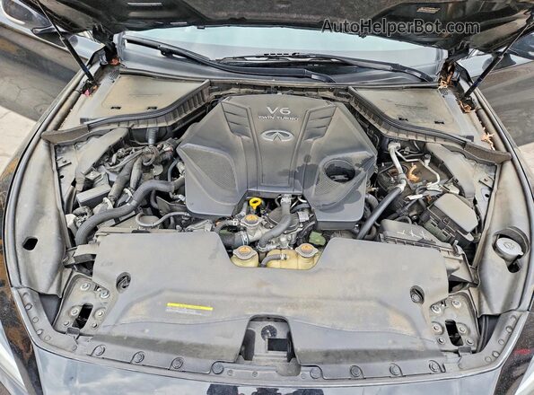 JN1EV7ARXLM256403 2020 INFINITI Q50 Black Widok wnętrza z tyłu