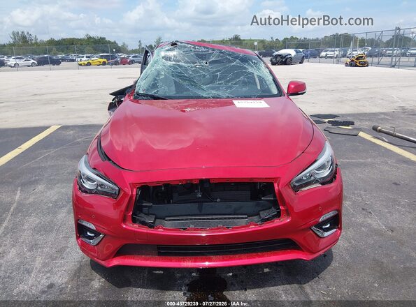 JN1EV7BP4PM510545 2023 INFINITI Q50 Красный Вид задней части салона
