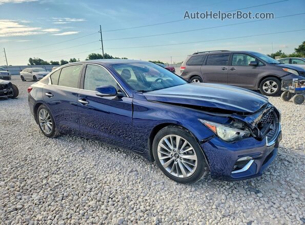 JN1EV7BP5MM701922 2021 INFINITI Q50 Blue წინა მარჯვენა