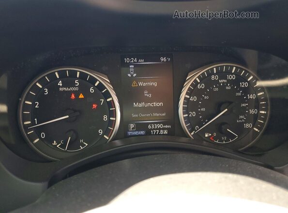 JN1EV7BP9MM700448 2021 INFINITI Q50 Red Instrument cluster view