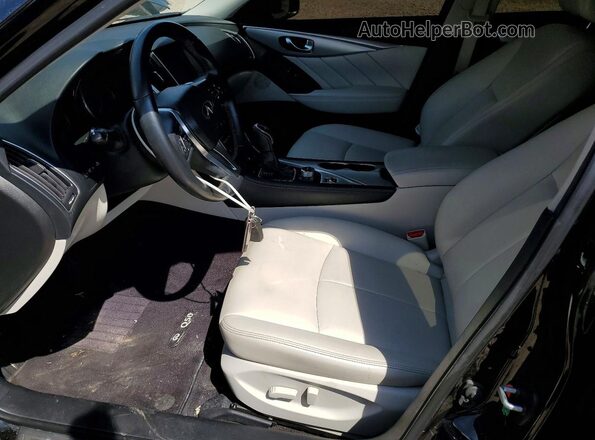 JN1EV7BR7MM753764 2021 INFINITI Q50 Black წინა სალონის ხედი