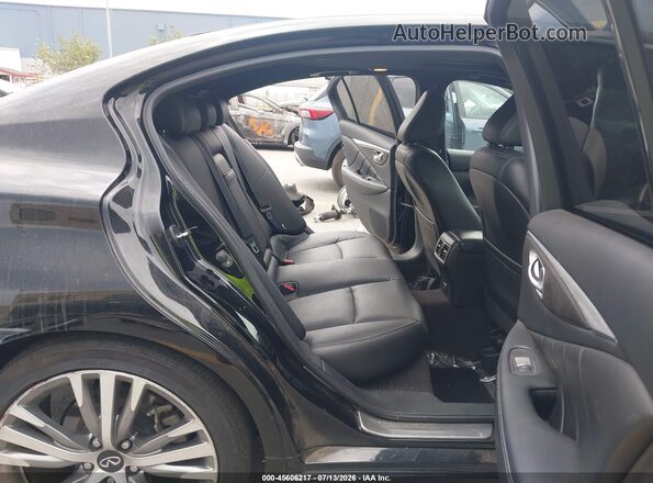 JN1EV7CP4MM705300 2021 INFINITI Q50 Black VIN კოდის სტიკერის ხედი