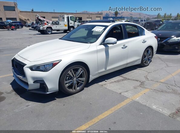 JN1EV7CP5MM707492 2021 INFINITI Q50 White Vista tres cuartos delantera izquierda