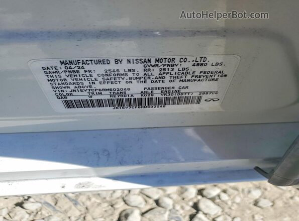 JN1EV7CP6RM602046 2024 INFINITI Q50 White Widok komory silnika