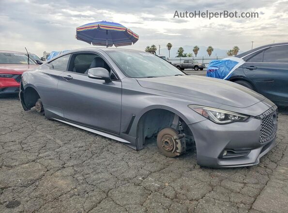 JN1EV7EK2JM343061 2018 INFINITI Q60 Серый Передняя правая четверть