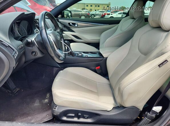 JN1EV7EK5HM364321 2017 INFINITI Q60 Black Widok wnętrza z przodu