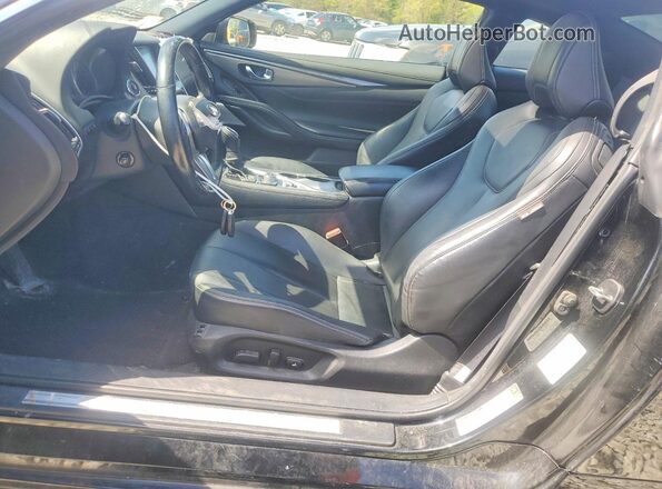 JN1EV7EL0HM553323 2017 INFINITI Q60 Black წინა სალონის ხედი