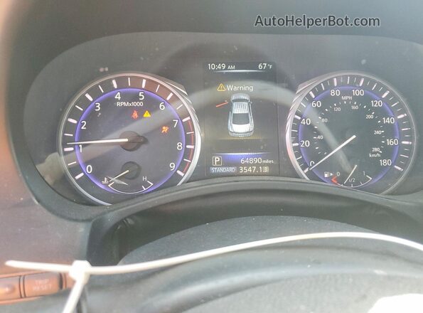 JN1EV7EL0HM553323 2017 INFINITI Q60 Black ხელსაწყოთა პანელის ხედი
