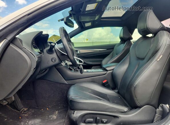 JN1EV7EL0HM554567 2017 INFINITI Q60 White წინა სალონის ხედი