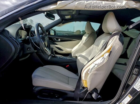 JN1EV7EL1HM550138 2017 INFINITI Q60 Black წინა სალონის ხედი