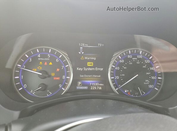 JN1EV7EL1HM550138 2017 INFINITI Q60 Black ხელსაწყოთა პანელის ხედი
