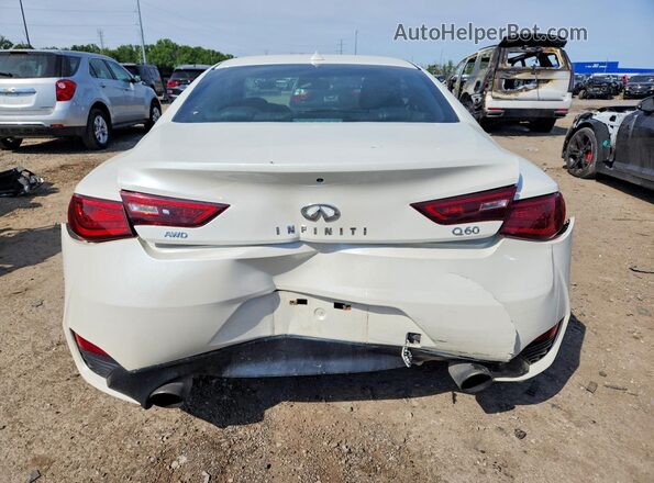JN1EV7EL4HM554443 2017 INFINITI Q60 White უკანა ხედი