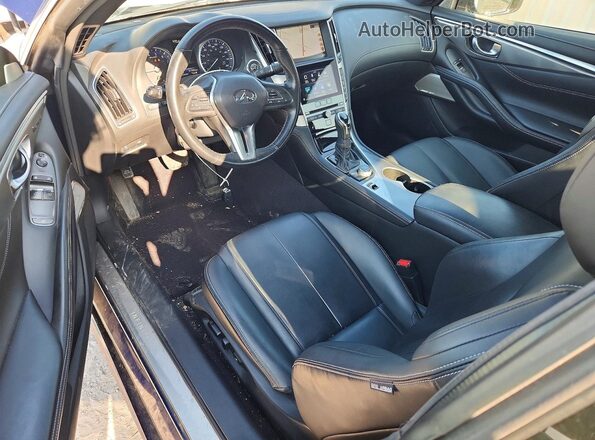 JN1EV7EL4JM390780 2018 INFINITI Q60 Blue Widok deski rozdzielczej