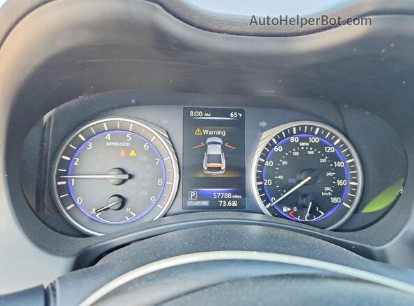 JN1EV7EL4JM390780 2018 INFINITI Q60 Blue Widok zestawu wskaźników