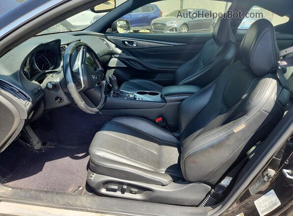 JN1EV7EL4JM391685 2018 INFINITI Q60 Black წინა სალონის ხედი